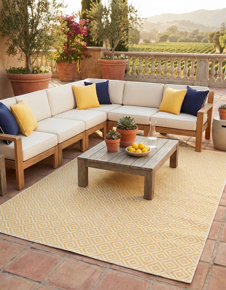 Detail image of 7' 10 x 10' Easy-Clean Jill Zarin Costa Rica Indoor / Outdoor Rug