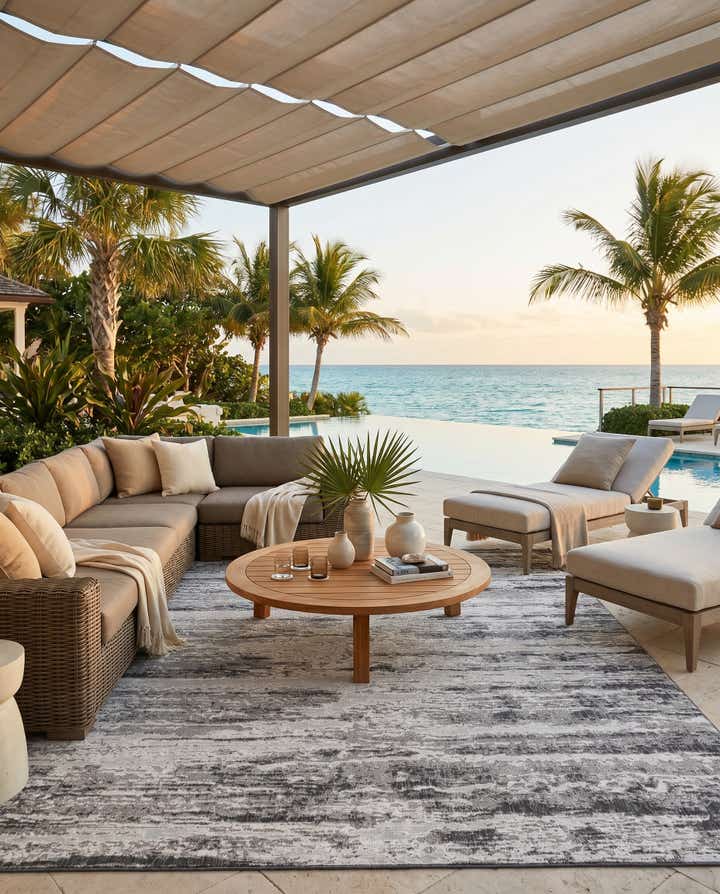 10' x 14' Easy-Clean Modern Indoor / Outdoor Rug