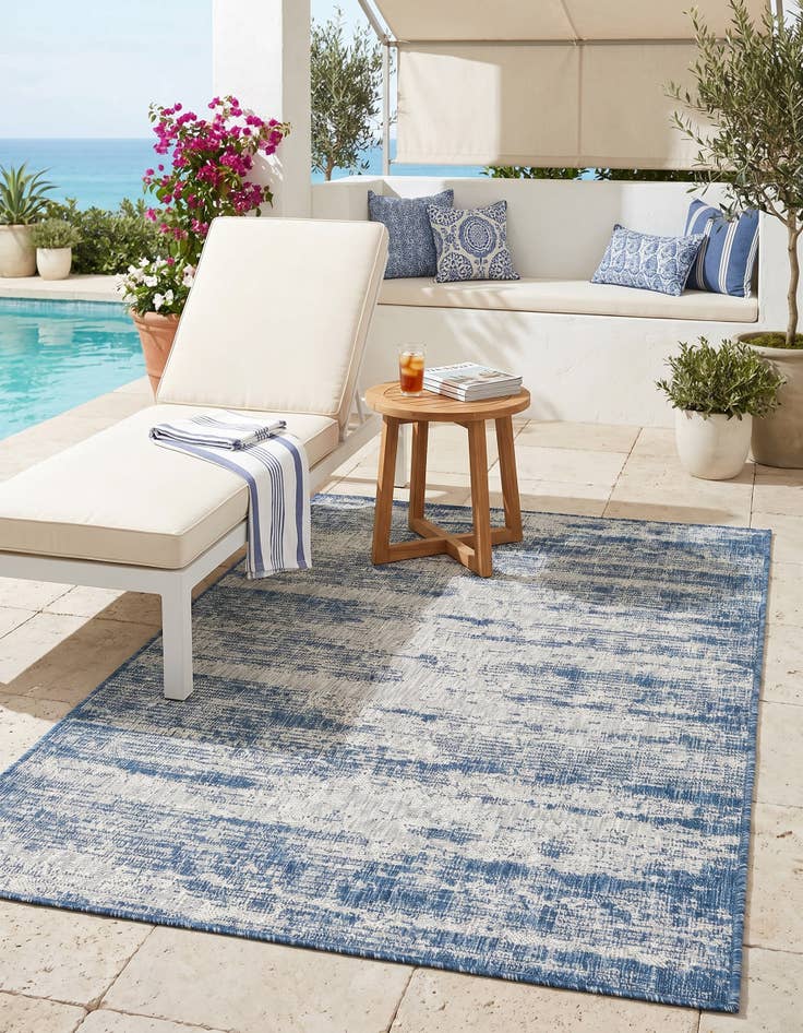 Detail image of 4' x 6' Easy-Clean Modern Indoor / Outdoor Rug