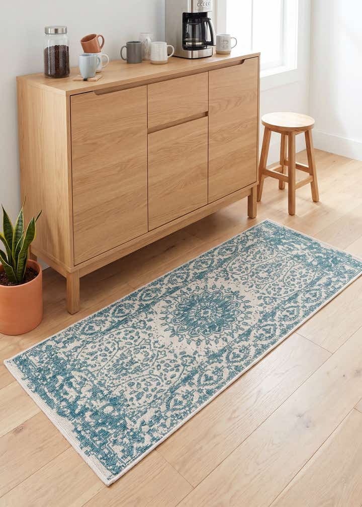 2' x 4' Easy-Clean Traditional Indoor / Outdoor Runner Rug