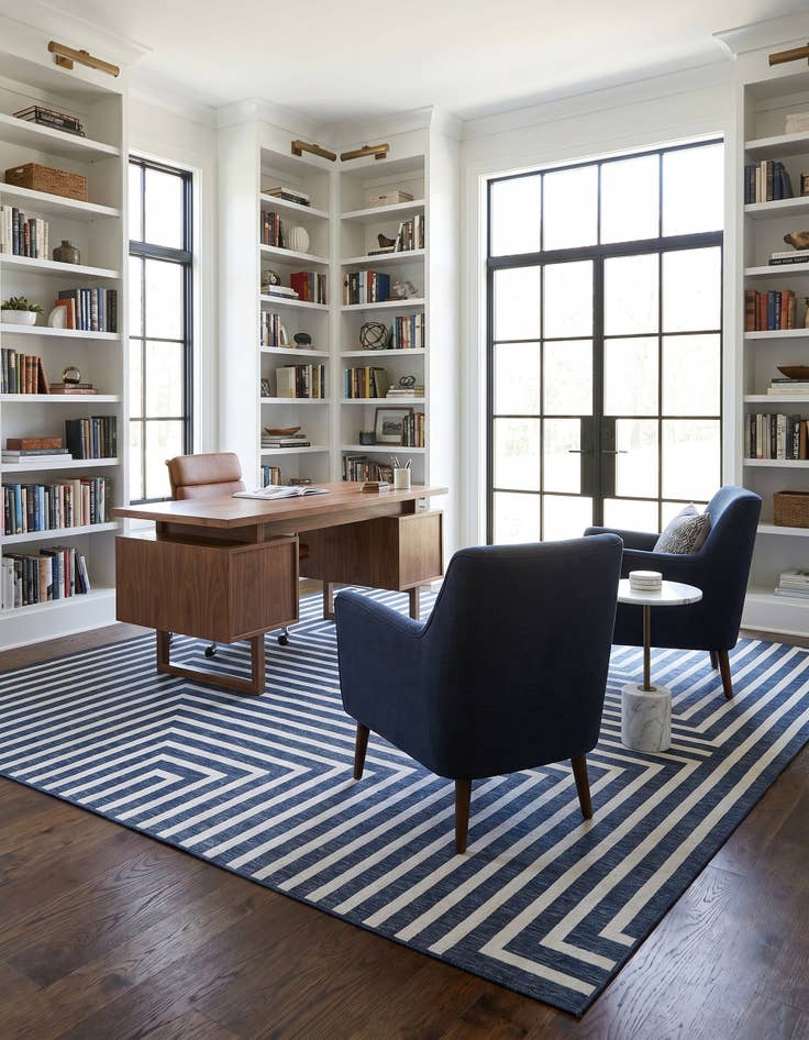 Detail image of 13' x 13' Easy-Clean Modern Indoor / Outdoor Square Rug