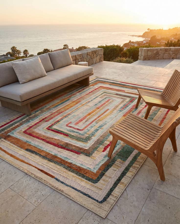Detail image of 7' 10 x 10' Easy-Clean Casablanca Indoor / Outdoor Rug
