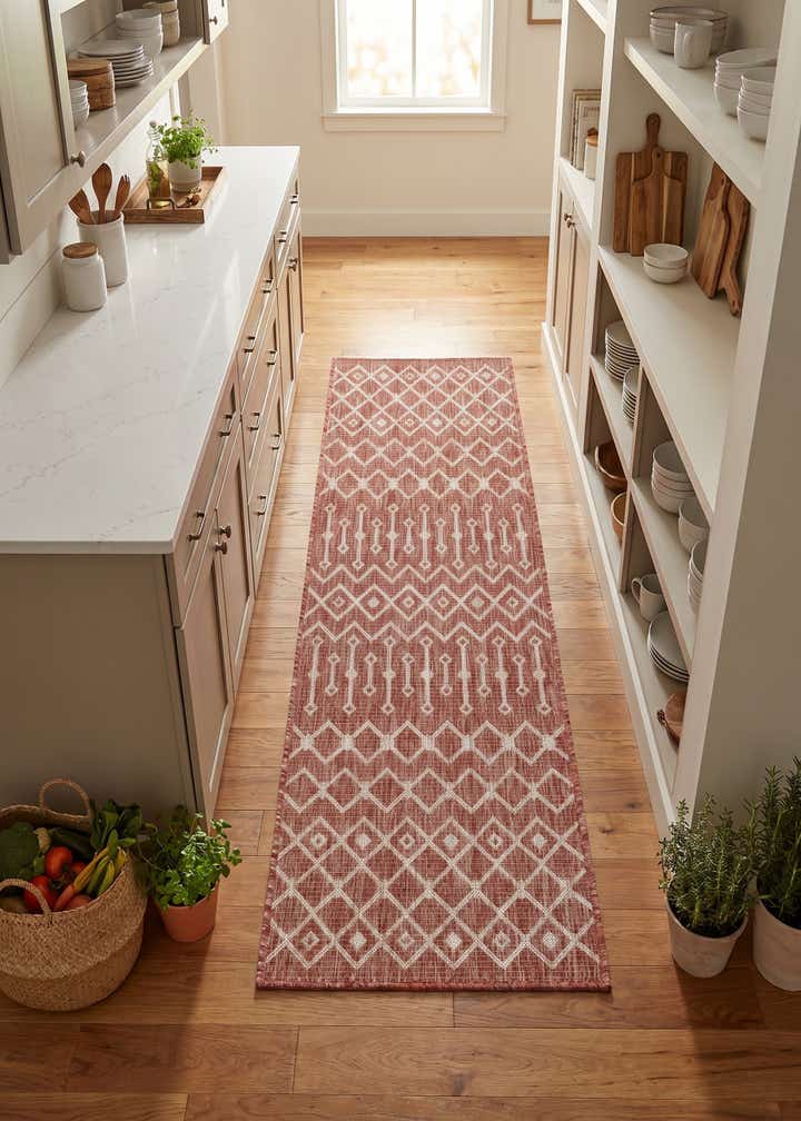 2' x 6' Easy-Clean Lattice Indoor / Outdoor Runner Rug