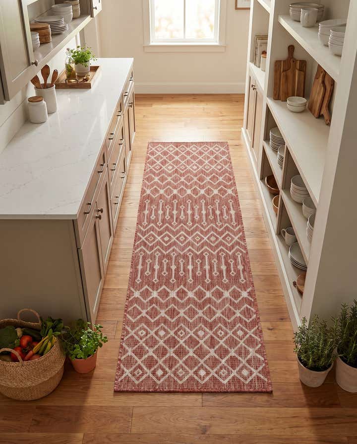 2' x 6' Easy-Clean Lattice Indoor / Outdoor Runner Rug
