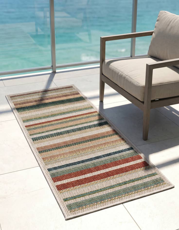 Detail image of 2' x 4' Easy-Clean Baja Indoor / Outdoor Runner Rug
