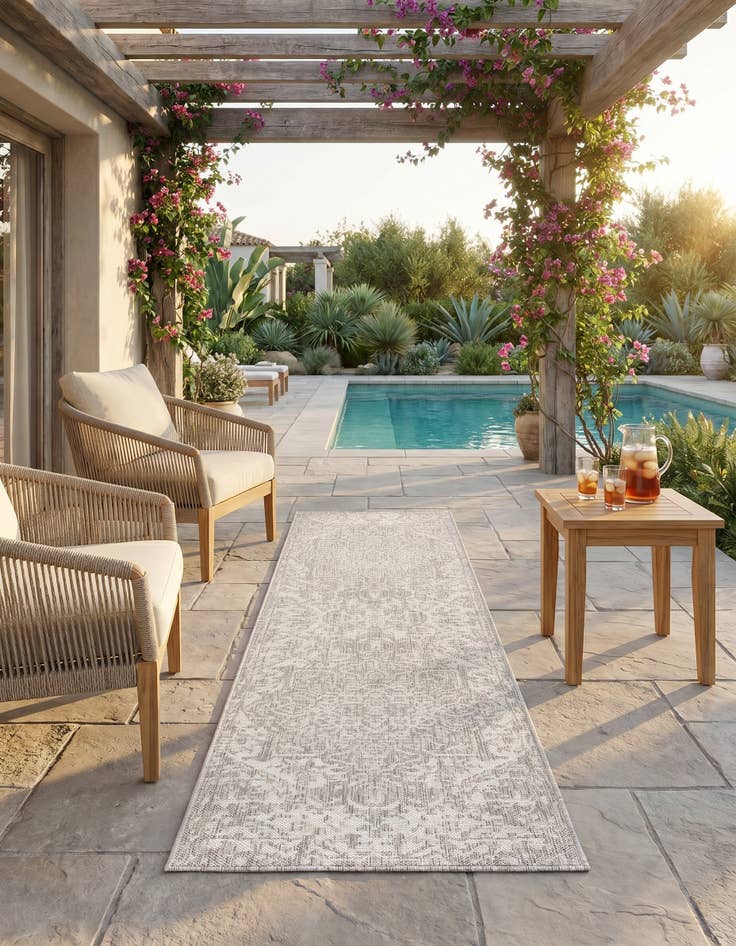 Detail image of 2' x 8' Easy-Clean Jill Zarin Dubai Indoor / Outdoor Runner Rug