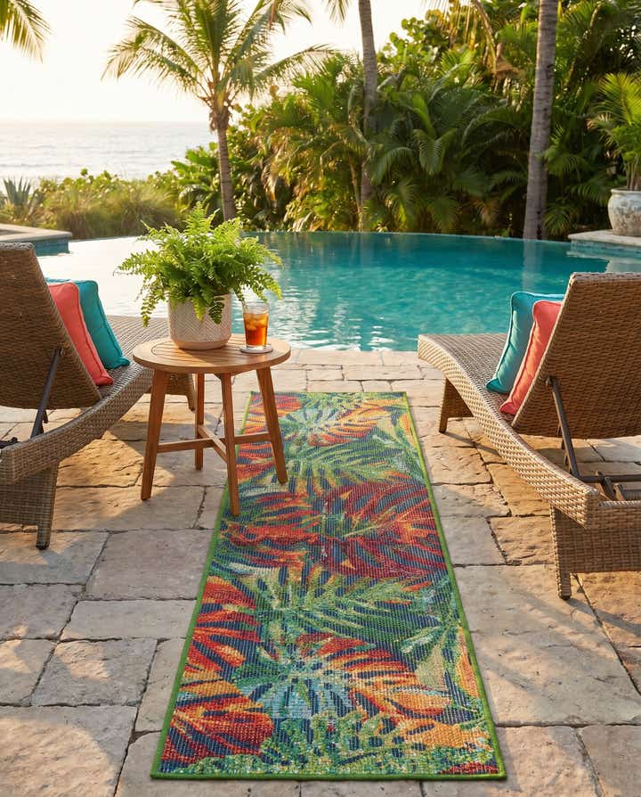 2' x 8' Easy-Clean Baja Indoor / Outdoor Runner Rug