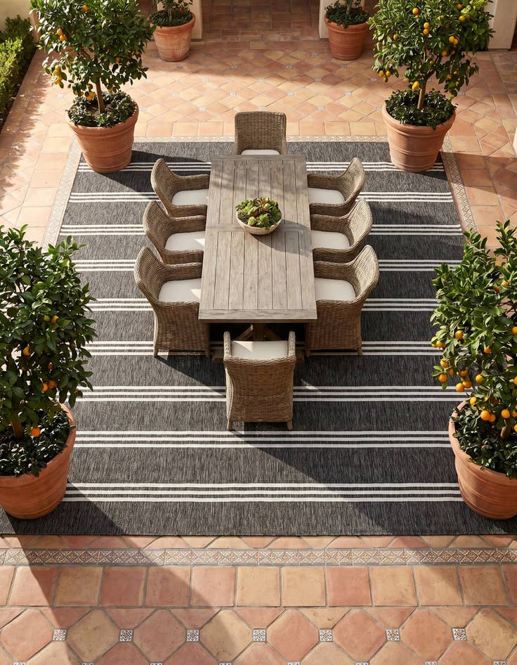 Detail image of 13' x 13' Easy-Clean Jill Zarin Anguilla Indoor / Outdoor Square Rug