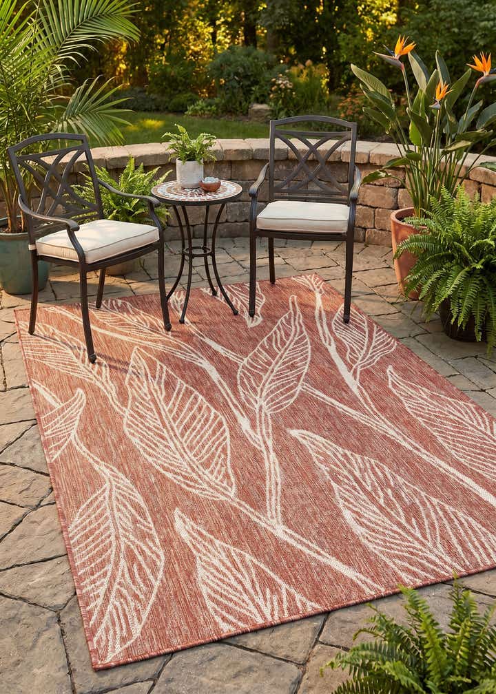 4' x 6' Easy-Clean Botanical Indoor / Outdoor Rug