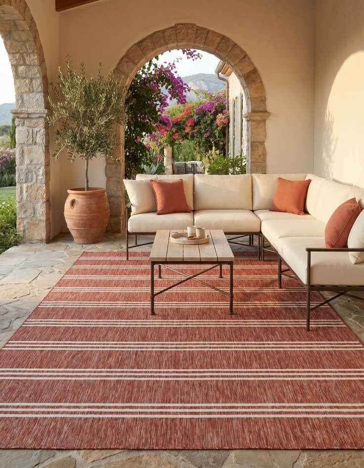 Detail image of 7' 10 x 10' Easy-Clean Jill Zarin Anguilla Indoor / Outdoor Rug