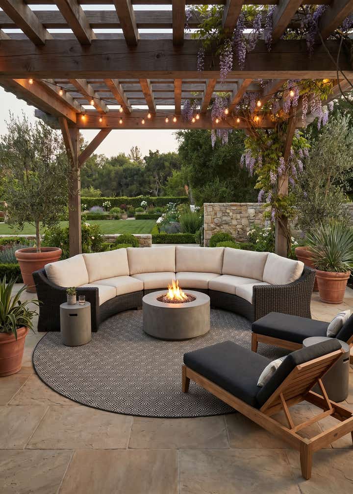10' x 10' Easy-Clean Trellis Indoor / Outdoor Round Rug