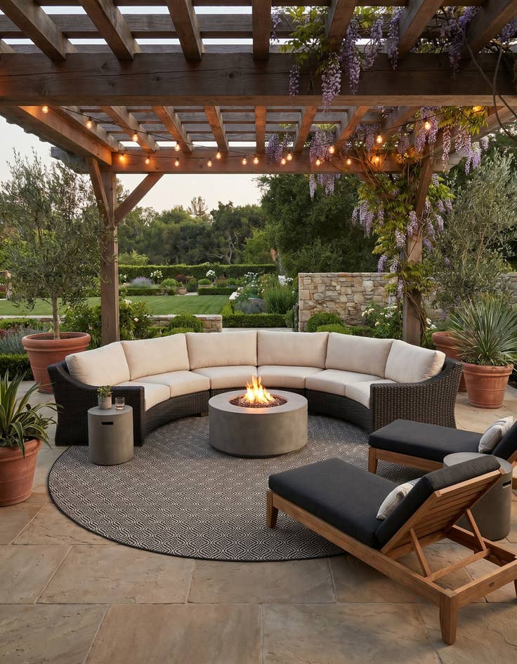 Detail image of 10' x 10' Easy-Clean Trellis Indoor / Outdoor Round Rug