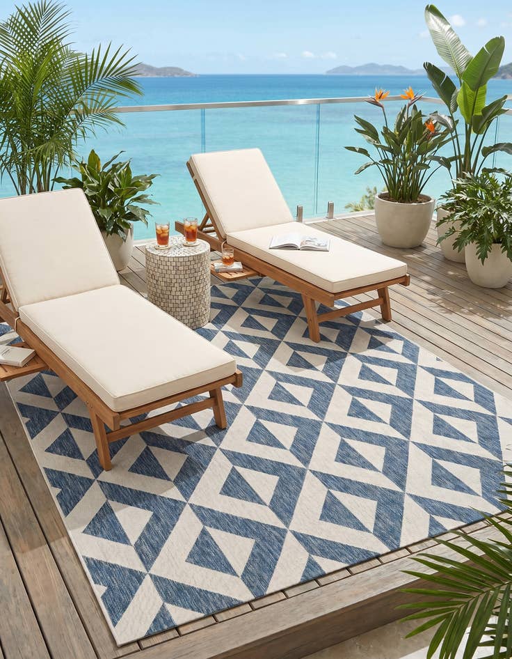 Detail image of 7' 10 x 10' Easy-Clean Jill Zarin Napa Indoor / Outdoor Rug