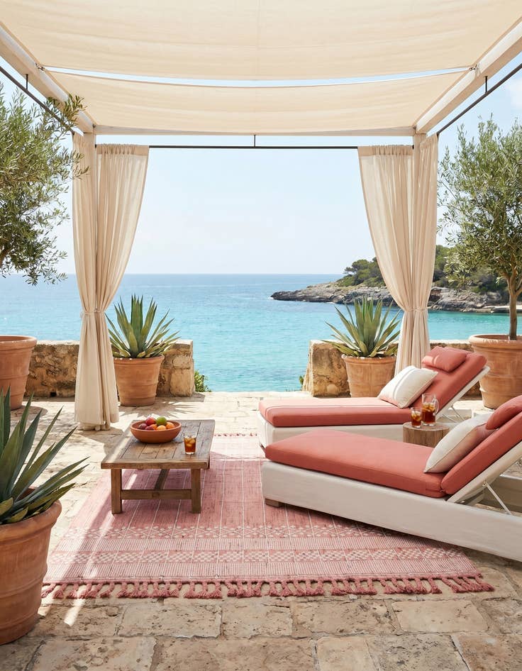 Detail image of 7' 10 x 10' Easy-Clean Eco Bohemian Indoor / Outdoor Rug