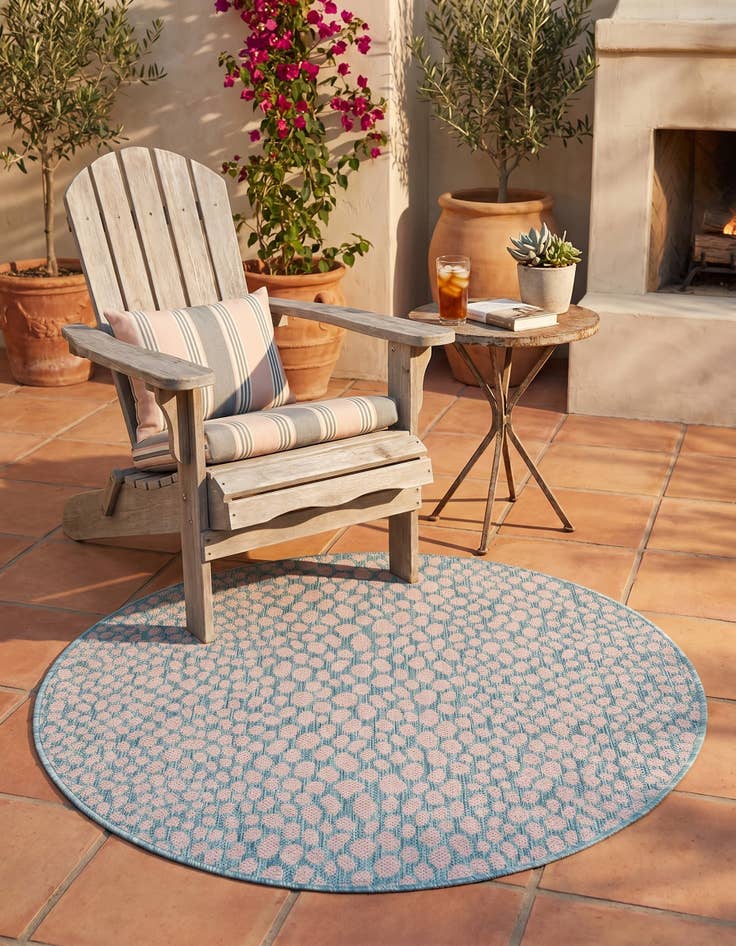 Detail image of 3' x 3' Easy-Clean Jill Zarin Cape Town Indoor / Outdoor Round Rug