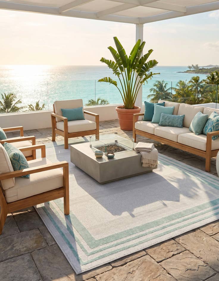 Detail image of 7' x 10' Easy-Clean Aruba Indoor / Outdoor Rug