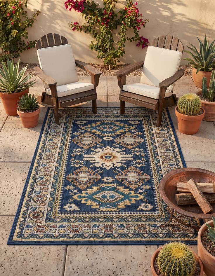 Detail image of 4' x 6' Easy-Clean Baja Indoor / Outdoor Rug