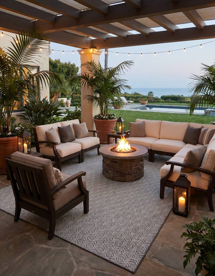 Detail image of 9' x 12' Easy-Clean Lattice Indoor / Outdoor Rug