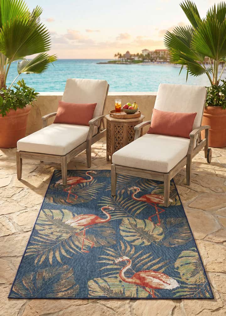 5' 3 x 7' 7 Easy-Clean Baja Indoor / Outdoor Rug