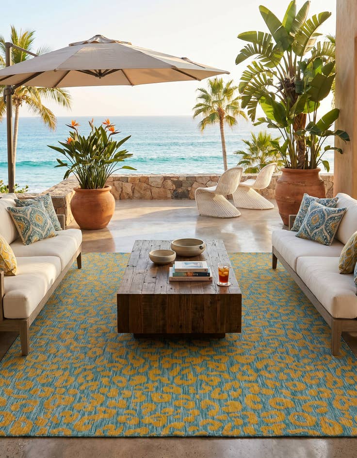 Detail image of 10' x 14' Easy-Clean Safari Indoor / Outdoor Rug