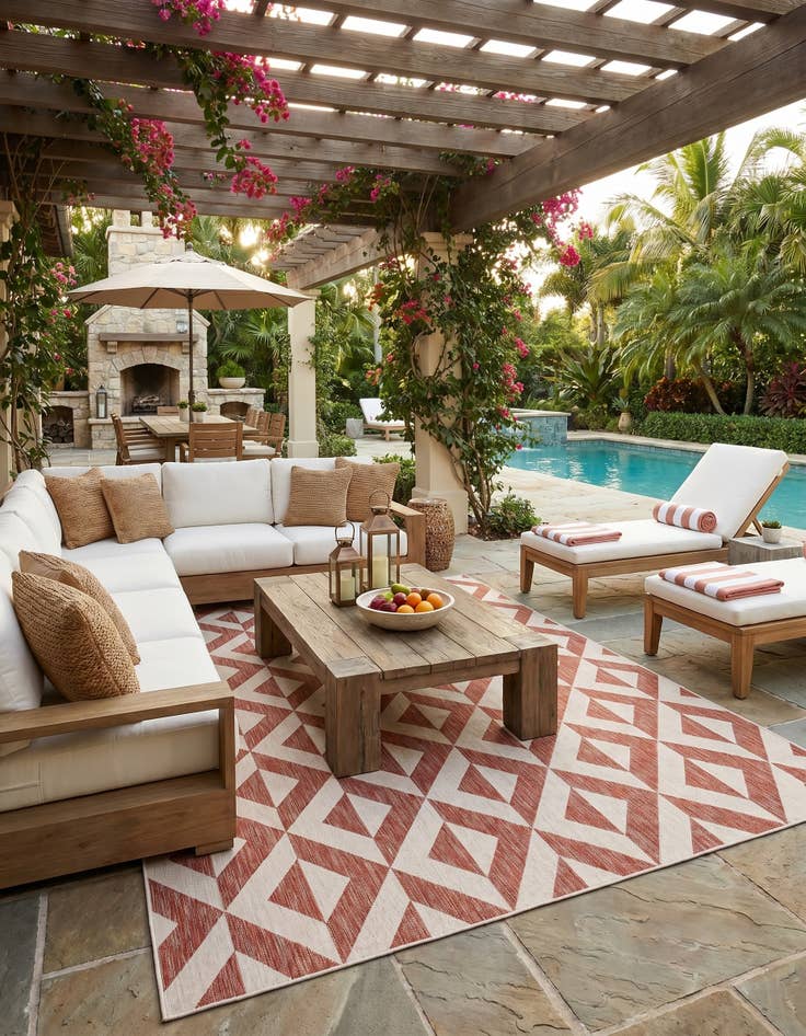 Detail image of 9' x 12' Easy-Clean Jill Zarin Napa Indoor / Outdoor Rug