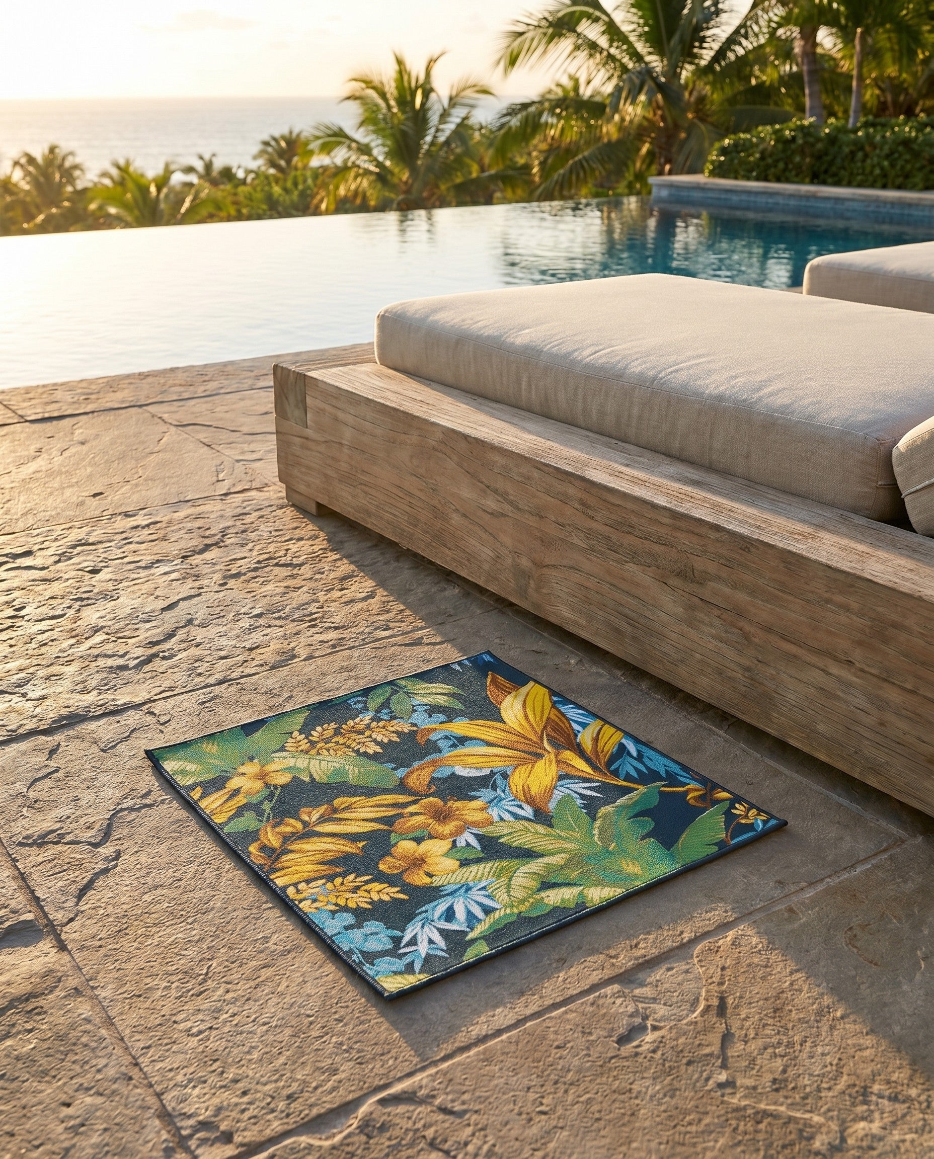 1' 4 x 1' 4 Easy-Clean Botanical Indoor / Outdoor Sample Rug