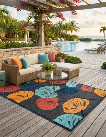 7' 10 x 10' Easy-Clean Belize Indoor / Outdoor Rug