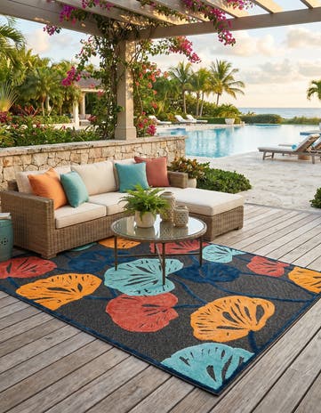 7' 10 x 10' Easy-Clean Belize Indoor / Outdoor Rug