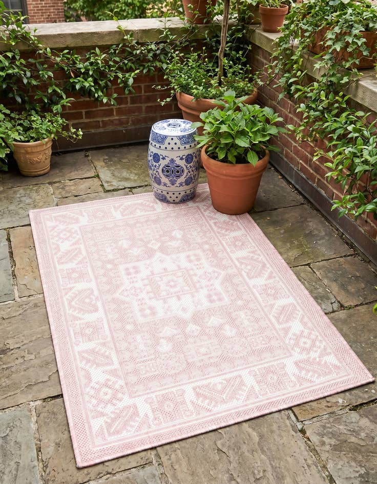 Detail image of 2' x 3' Easy-Clean Aztec Indoor / Outdoor Rug