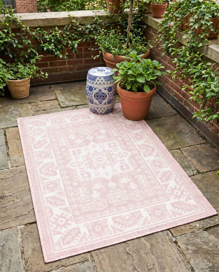 Detail image of 2' x 3' Easy-Clean Aztec Indoor / Outdoor Rug