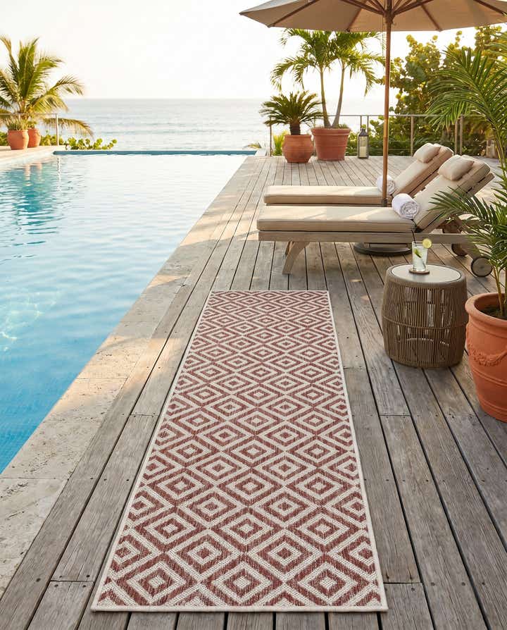 2' x 6' Easy-Clean Jill Zarin Costa Rica Indoor / Outdoor Runner Rug