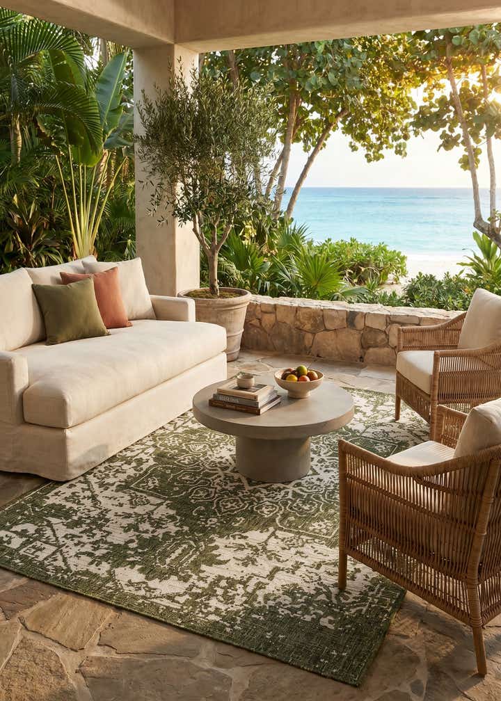 5' 3 x 8' Easy-Clean Jill Zarin Dubai Indoor / Outdoor Rug