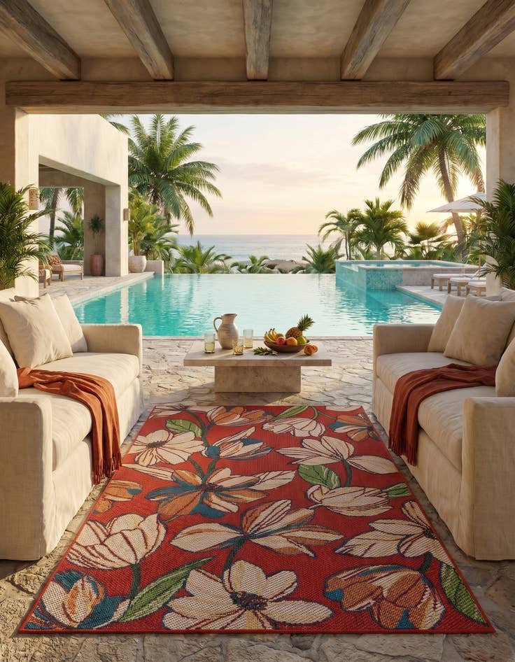 Detail image of 5' 3 x 8' Easy-Clean Baja Indoor / Outdoor Rug