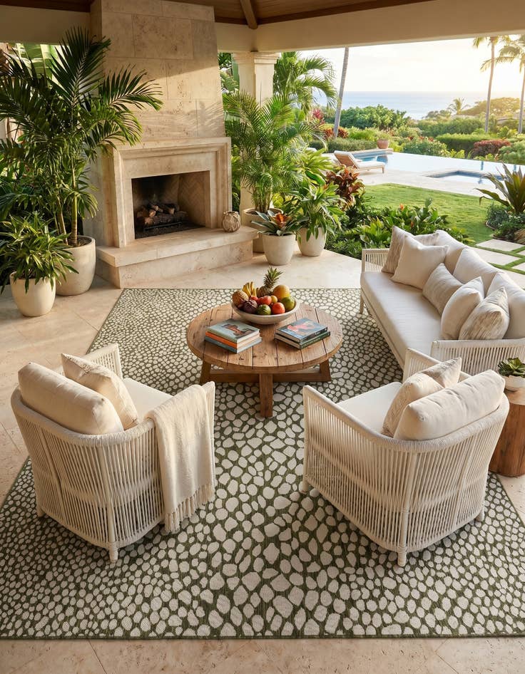 Detail image of 7' 10 x 10' Easy-Clean Jill Zarin Cape Town Indoor / Outdoor Rug