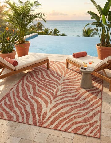 5' 3 x 8' Easy-Clean Safari Indoor / Outdoor Rug