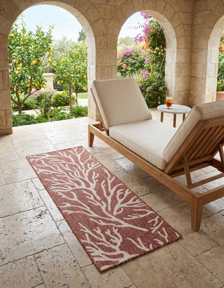 Detail image of 2' x 5' 3 Easy-Clean Coastal Indoor / Outdoor Runner Rug