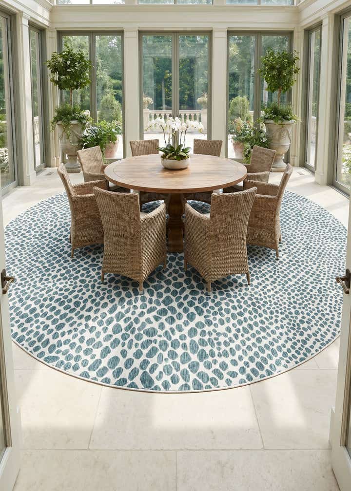 13' x 13' Easy-Clean Jill Zarin Cape Town Indoor / Outdoor Round Rug