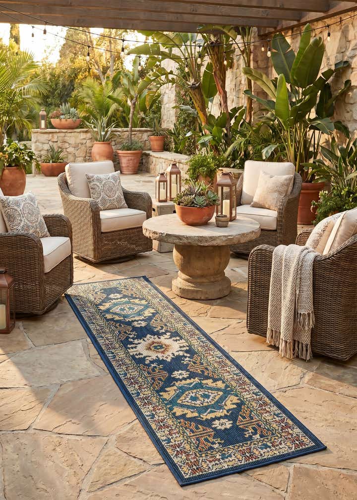 2' x 6' Easy-Clean Baja Indoor / Outdoor Runner Rug