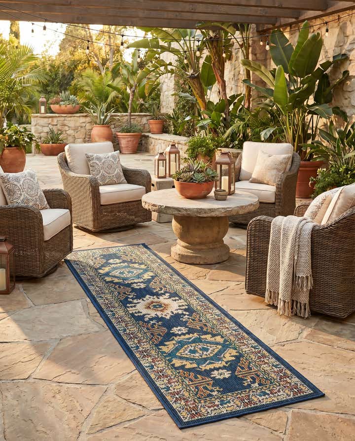 2' x 6' Easy-Clean Baja Indoor / Outdoor Runner Rug