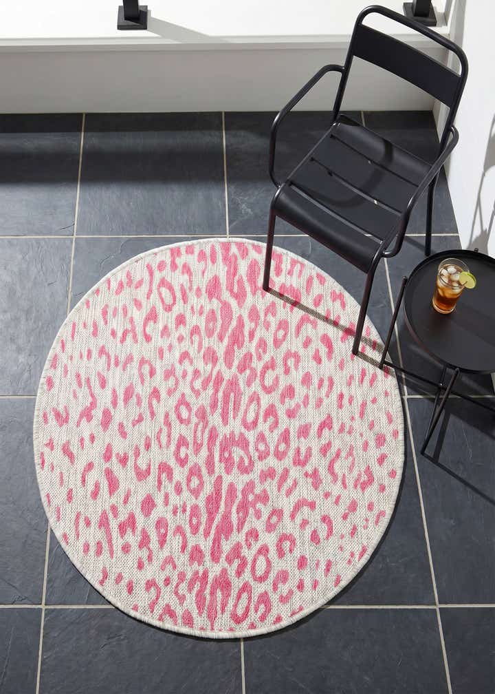 3' x 3' Easy-Clean Safari Indoor / Outdoor Round Rug