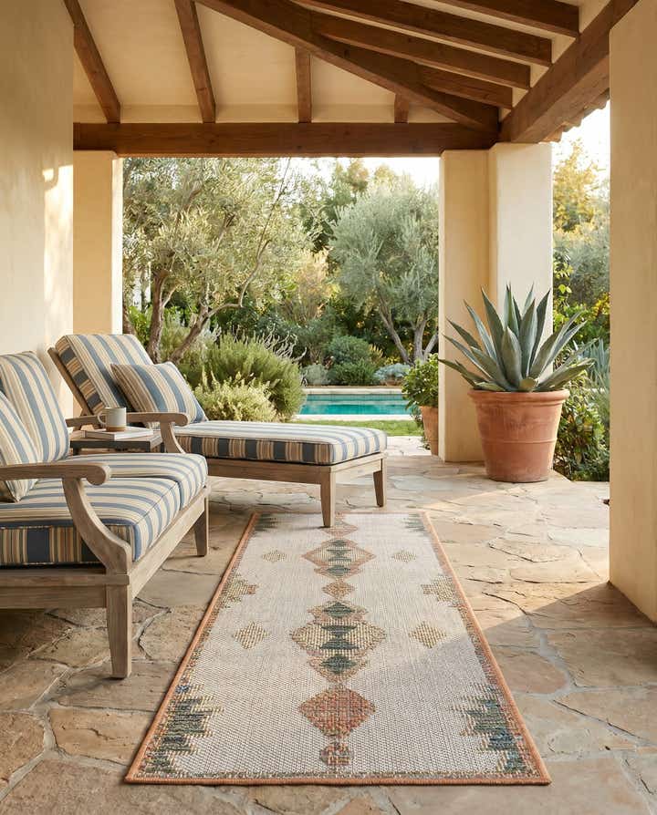 2' x 6' Easy-Clean Baja Indoor / Outdoor Runner Rug