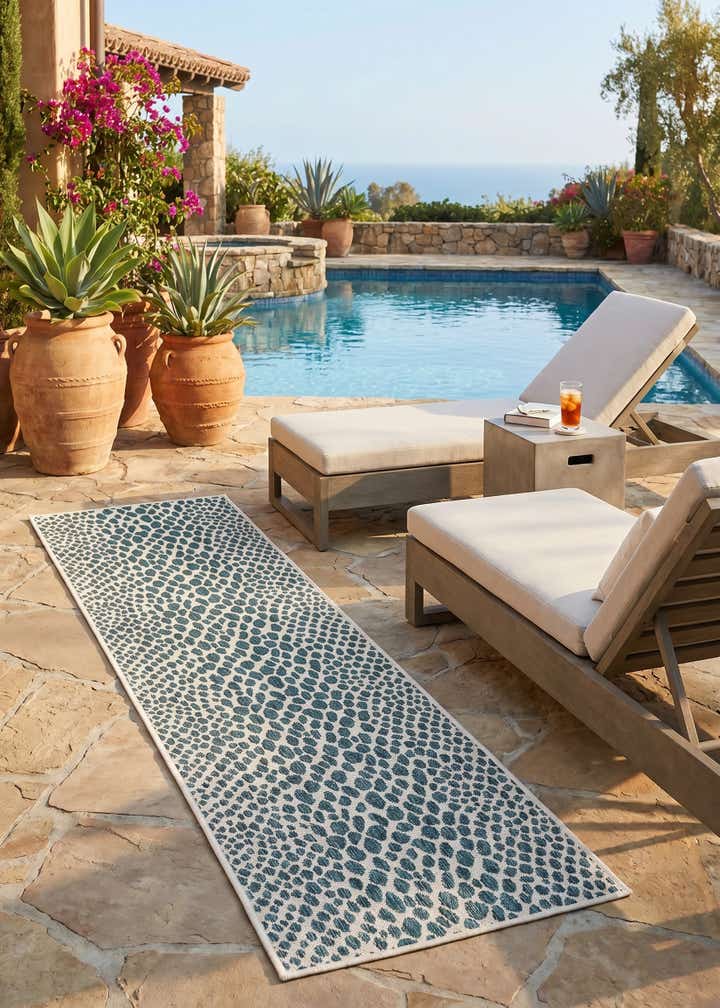 2' x 6' Easy-Clean Jill Zarin Cape Town Indoor / Outdoor Runner Rug