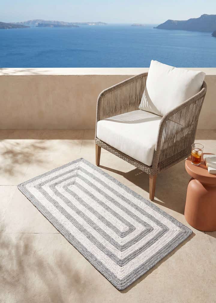 2' x 4' 1 Easy-Clean Eco Verse Washable Indoor / Outdoor Runner Rug