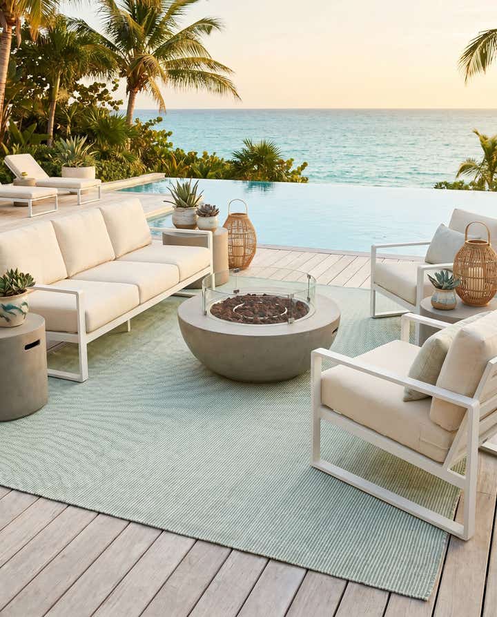 10' x 14' 1 Easy-Clean Jill Zarin Palm Springs Indoor / Outdoor Rug