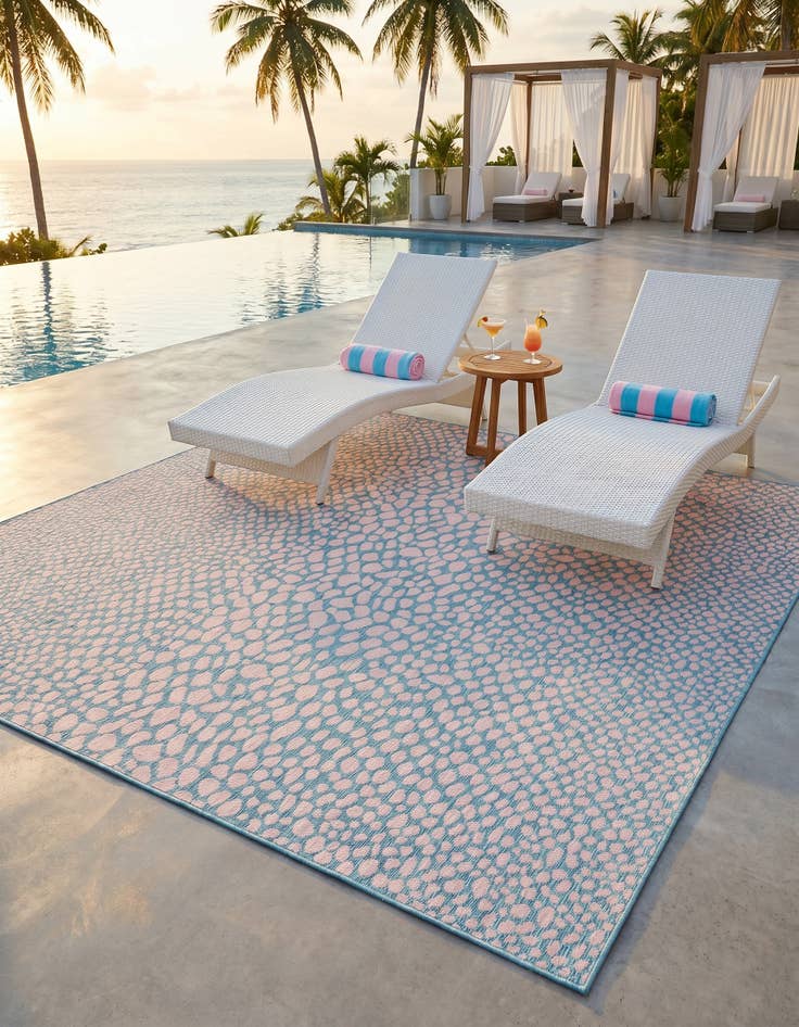 Detail image of 10' 8 x 10' 8 Easy-Clean Jill Zarin Cape Town Indoor / Outdoor Square Rug