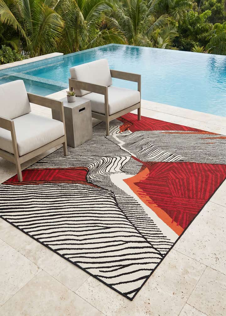 5' x 7' Easy-Clean Modern Indoor / Outdoor Rug