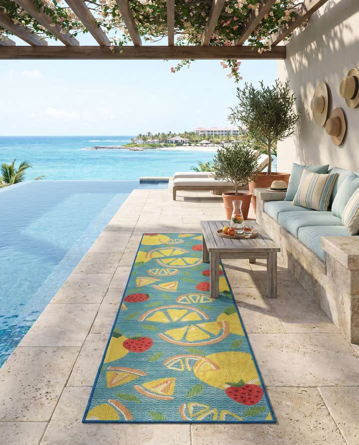 2' 7 x 10' Easy-Clean Baja Indoor / Outdoor Runner Rug