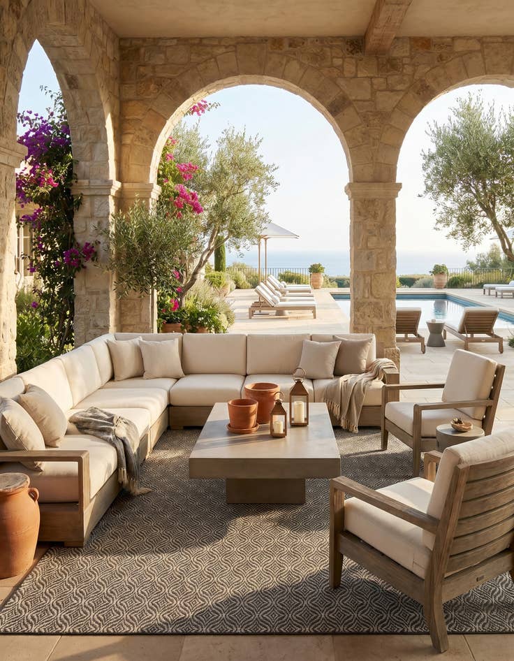 Detail image of 7' 10 x 10' Easy-Clean Lattice Indoor / Outdoor Rug