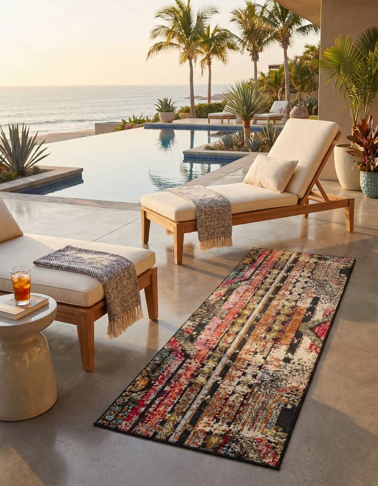 Detail image of 2' x 5' Easy-Clean Casablanca Indoor / Outdoor Runner Rug