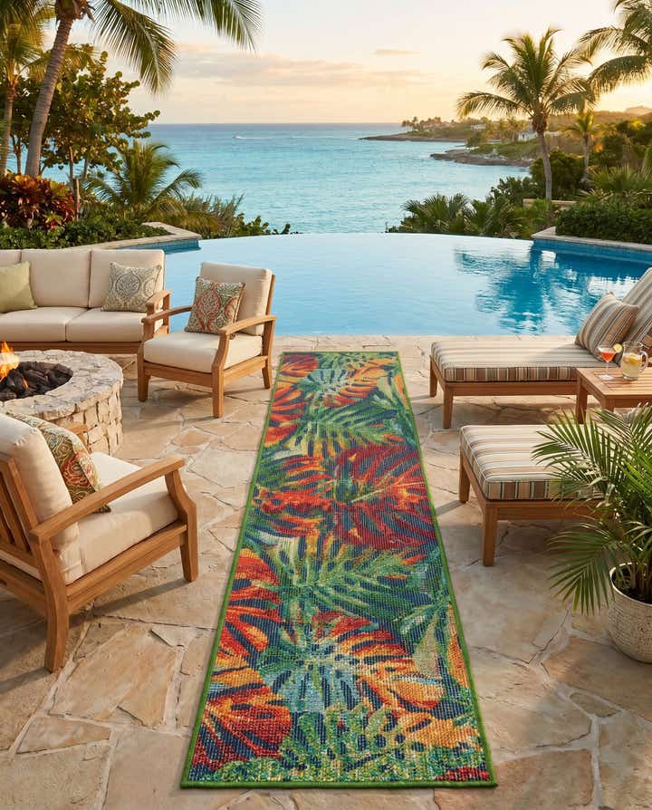 2' x 8' Easy-Clean Baja Indoor / Outdoor Runner Rug